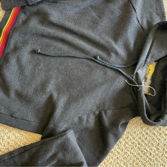 Aviator Nation cropped Rainbow Stripe Medium Hoodie - Picture 2 of 3